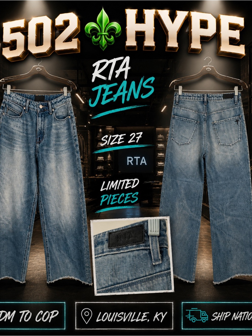 RTA Men’s Blue Jeans - Size 27